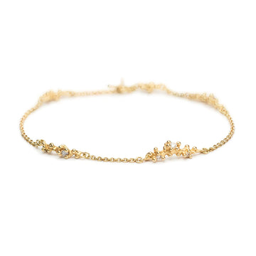 Diamond Chain Bracelet with Granules-OD Fine Bracelets-Marisa Mason