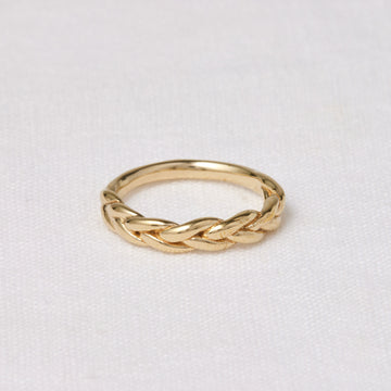 this ring features a soft, braided motif across the top - Marisa Mason Jewelry