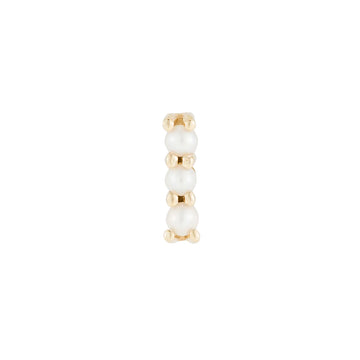Three tiny pearls all lined up in a row set in 14k gold-Marisa Mason
