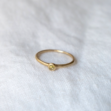 Sacred Bezel Yellow Rose Cut Diamond-MM Fine Rings-Marisa Mason