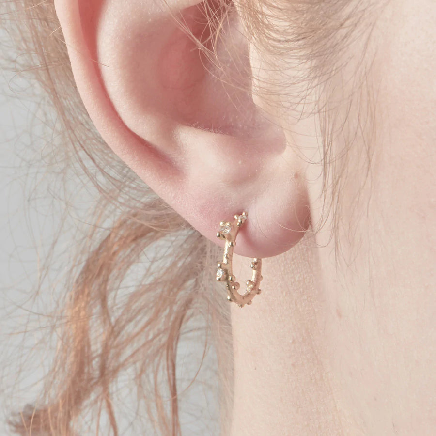 Diamond Encrusted Hoops-OD Fine Earrings-Marisa Mason