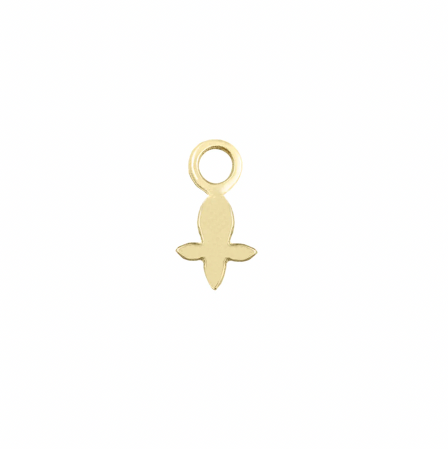 flower shaped gold charm
