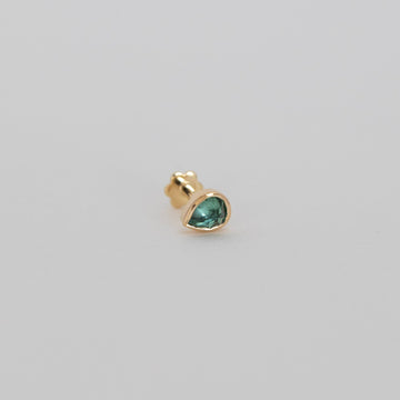 Tourmaline Teardrop Flat Back Stud