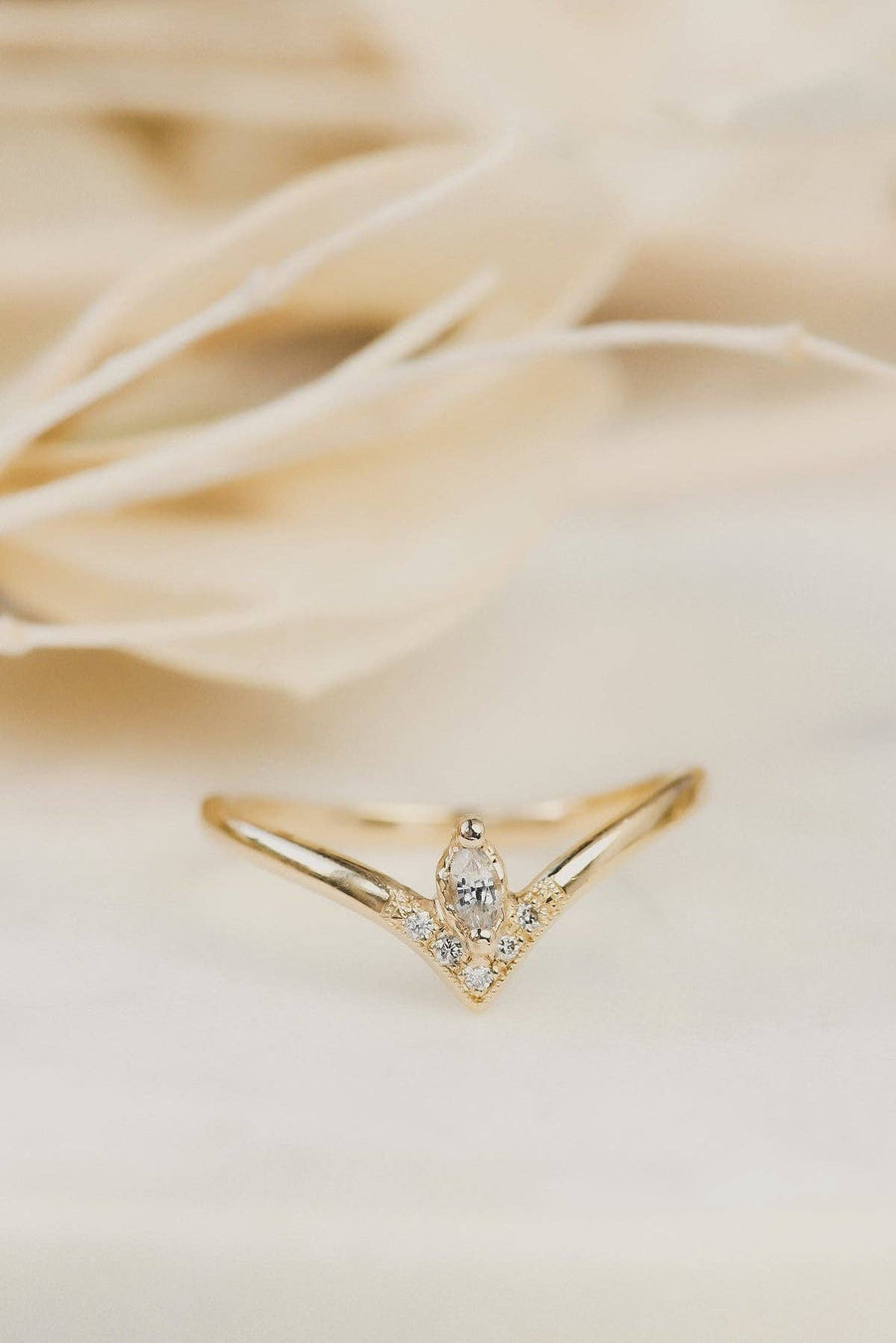Marquise Gemstone Peak Ring
