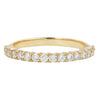 half eternity gold band prong set with white diamonds 