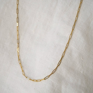 14K Paperclip Chain Necklace-OD Fine Necklaces-Marisa Mason