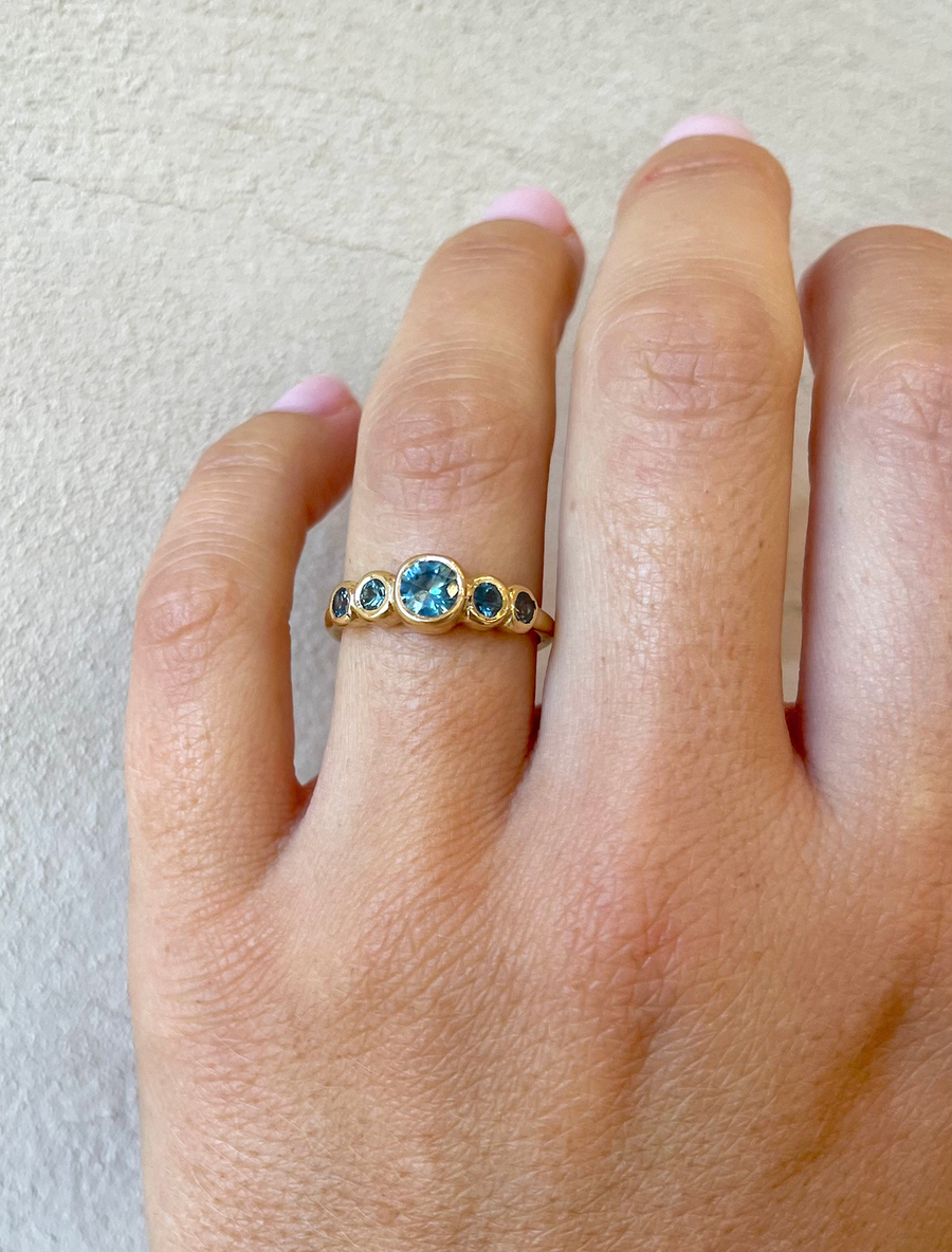 Lyra Montana Sapphire Teal Ring