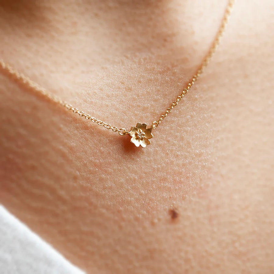 Buttercup Single Flower Necklace-OD Fine Necklaces-Marisa Mason