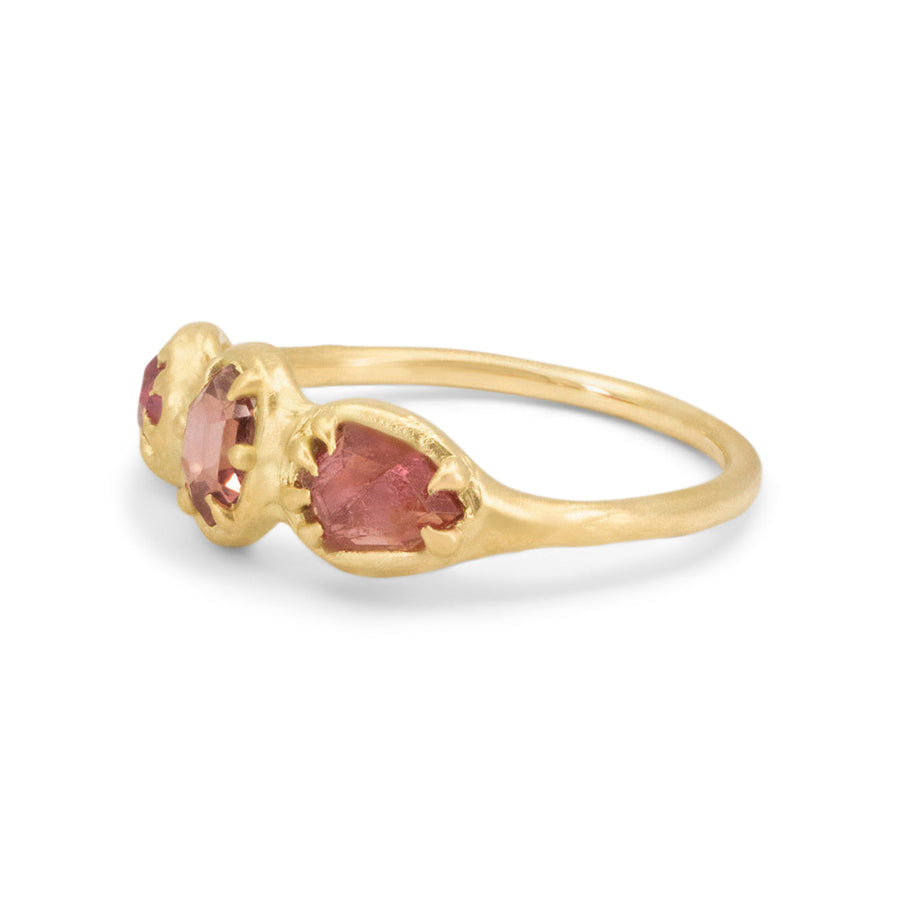 Roseus Ruby Three Stone Ring