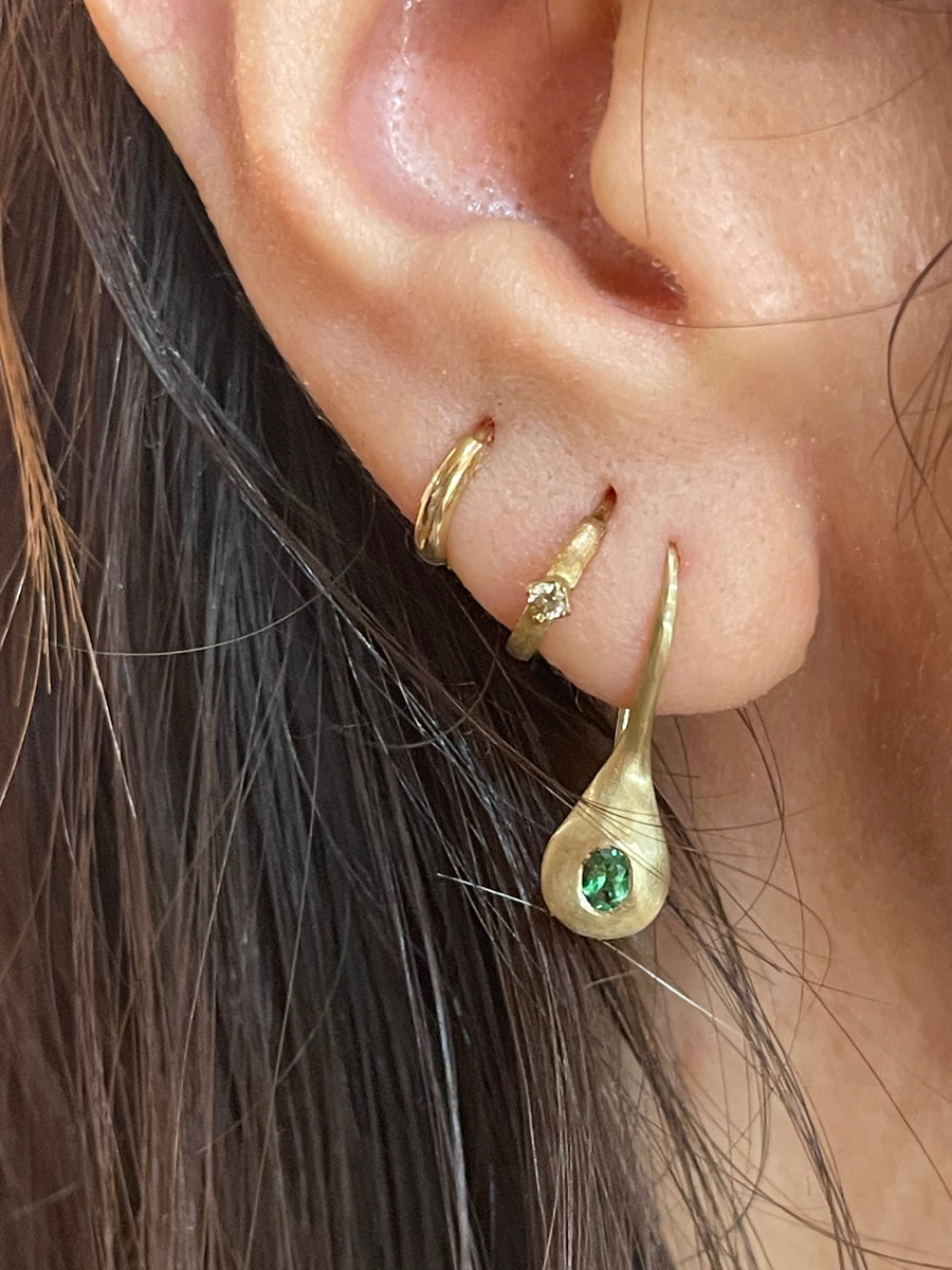 Droplet Earrings - Chrome Tourmaline