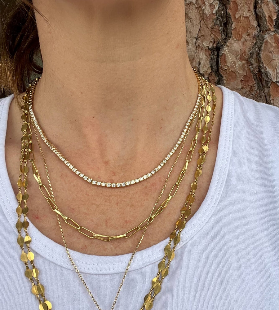 Diamond and Gold Tennis Necklace