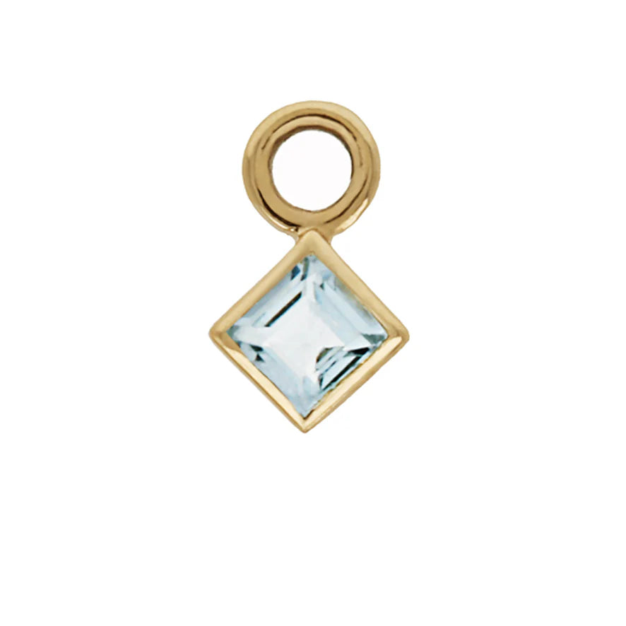 Princess Cut Gemstone Charm-OD Fine Earrings-Metier-Marisa Mason