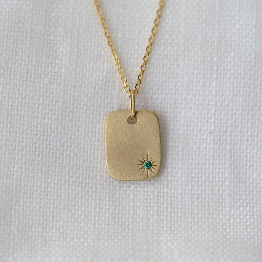 Sun Set Dog Tag Pendant | Marisa Mason Jewelry