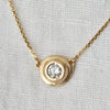 4 of 4: Natural Bezel Round Necklace - Lab Diamond
