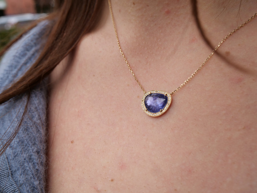 TANZANITE AND DIAMONDS STELLA NECKLACE