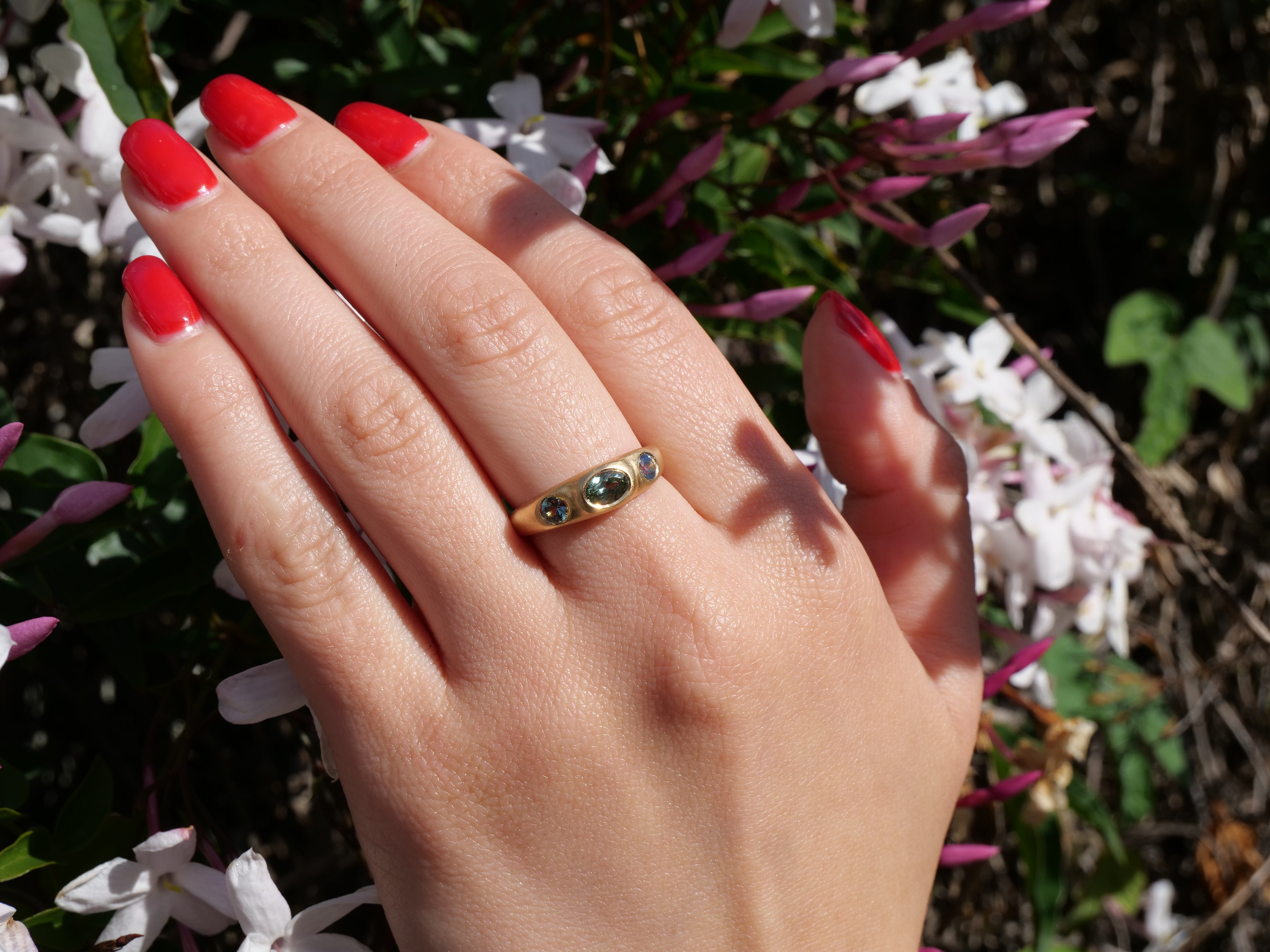 Sempre Ring in Montana Sapphire | Marisa Mason Jewelry