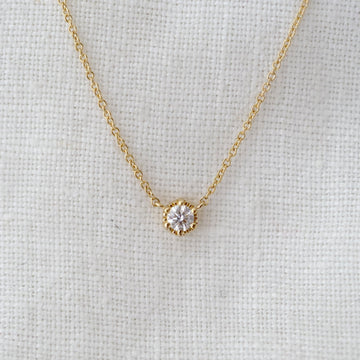 Diamond Hexagon solitaire necklace