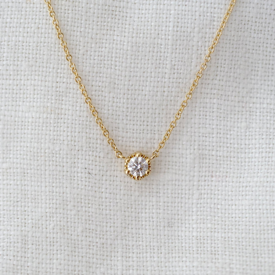 Diamond Hexagon solitaire necklace