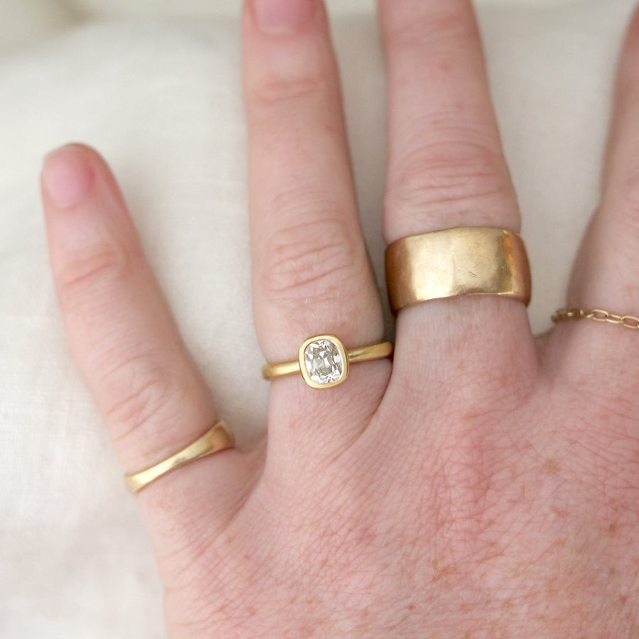 Elongated Vintage Diamond Solitaire - One of a Kind