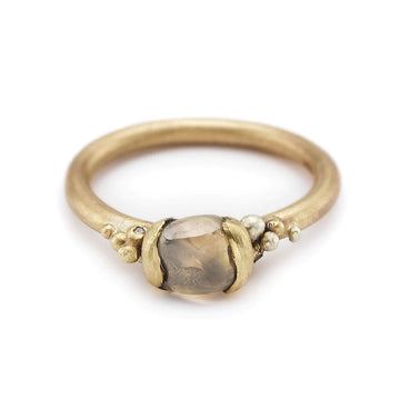 Raw Diamond Ring with Granuels-OD Fine Earrings-Marisa Mason
