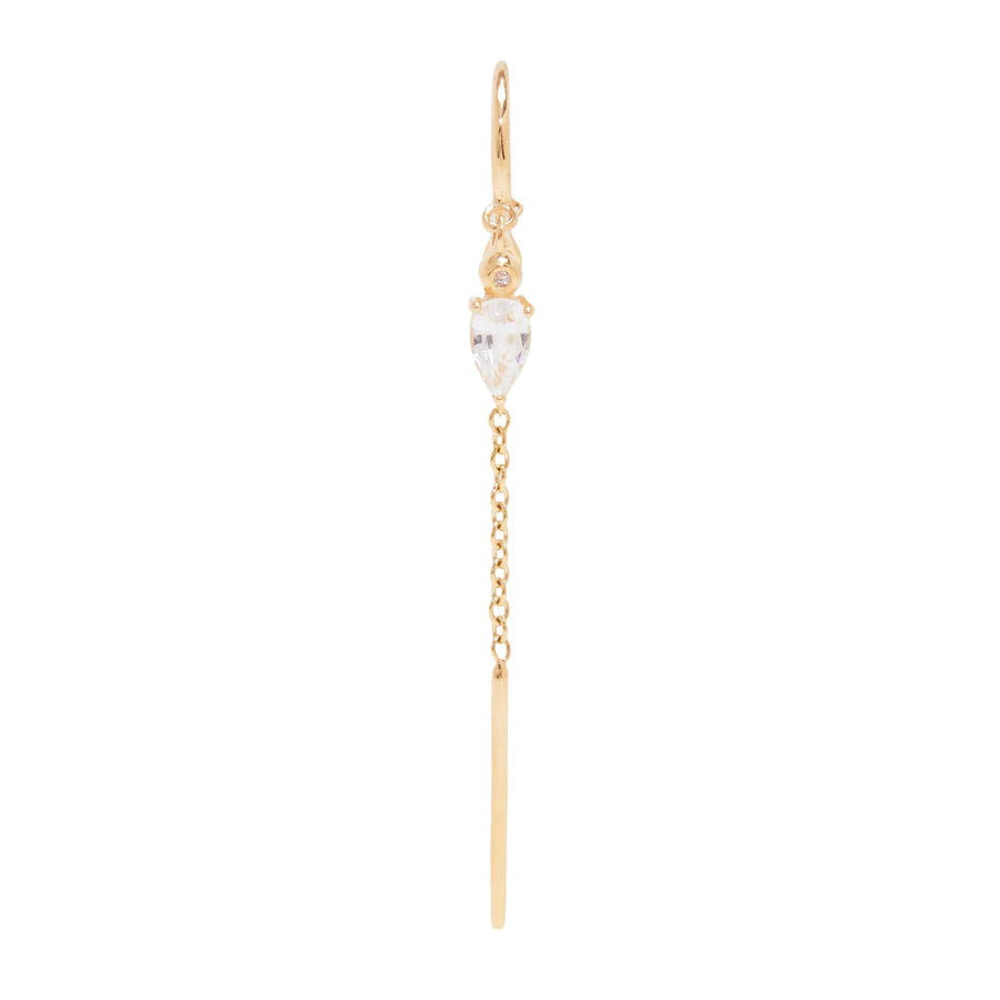 Pear Droplet Threader Earring