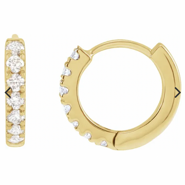 1/4 CTW Lab-Grown Diamond Clicker Hoops-OD Fine Earrings-Marisa Mason