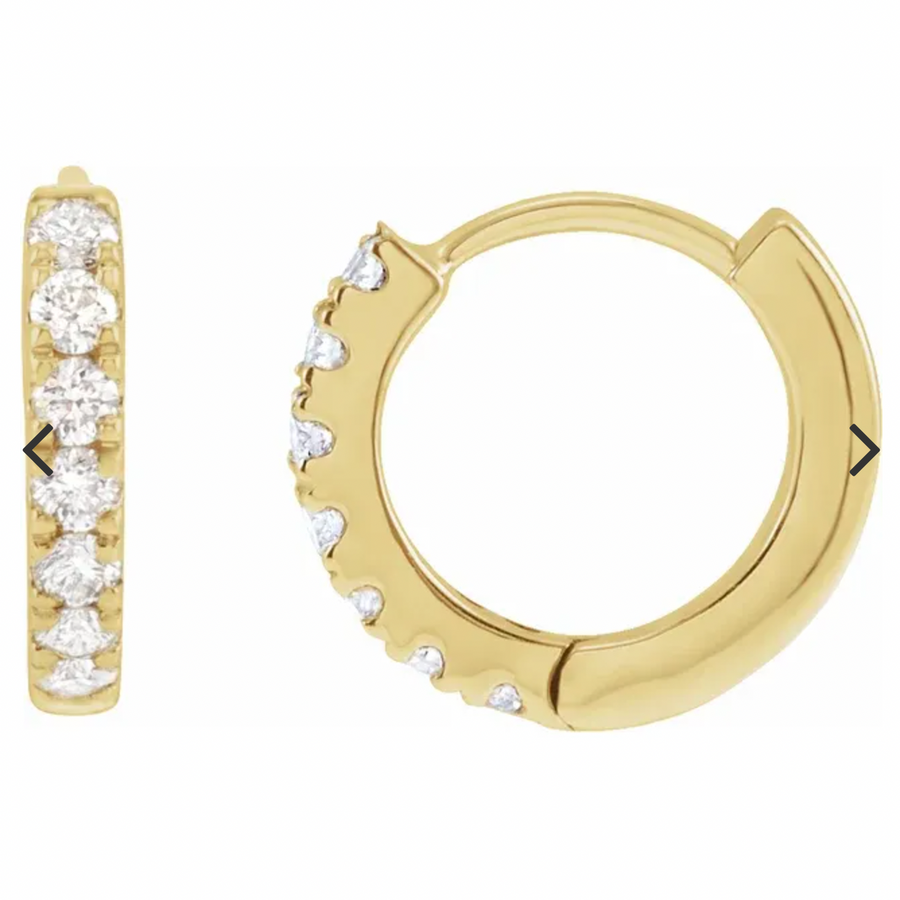 1/4 CTW Lab-Grown Diamond Clicker Hoops-OD Fine Earrings-Marisa Mason