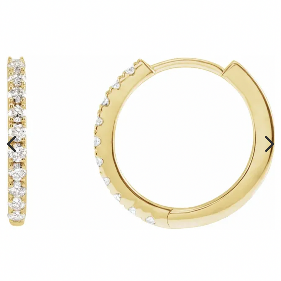1/4 CTW Lab-Grown Diamond Clicker Hoops-OD Fine Earrings-Marisa Mason