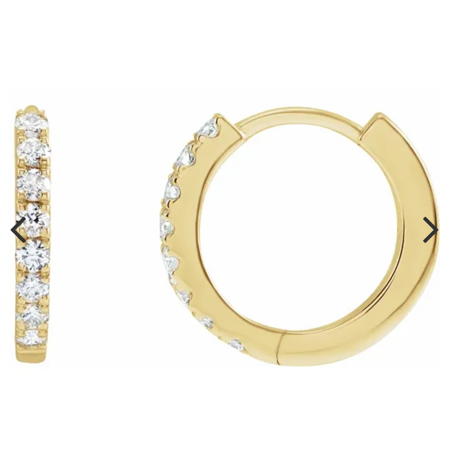 1/4 CTW Lab-Grown Diamond Clicker Hoops-OD Fine Earrings-Marisa Mason