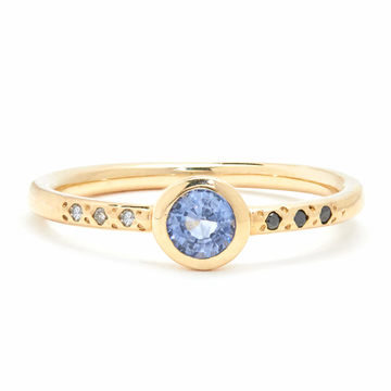 The Midnight Ring with Blue Sapphire