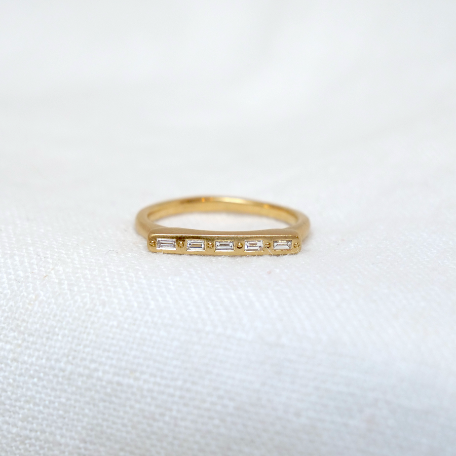 Baby Message Ring - Baguette Diamonds