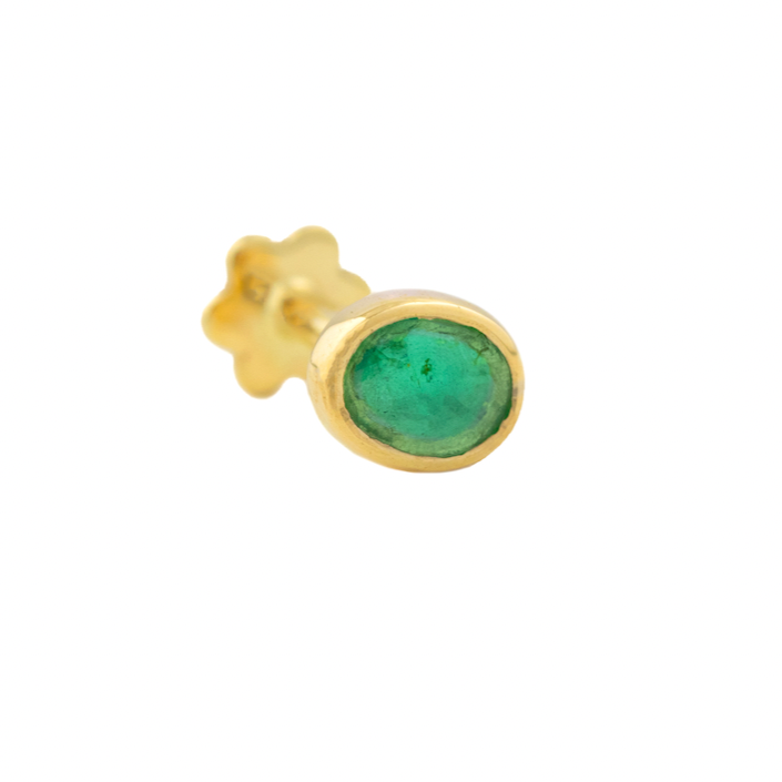 Emerald Flat Back Stud