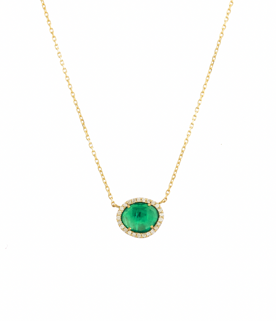 Emerald Stella Necklace-OD Fine Necklaces-Marisa Mason