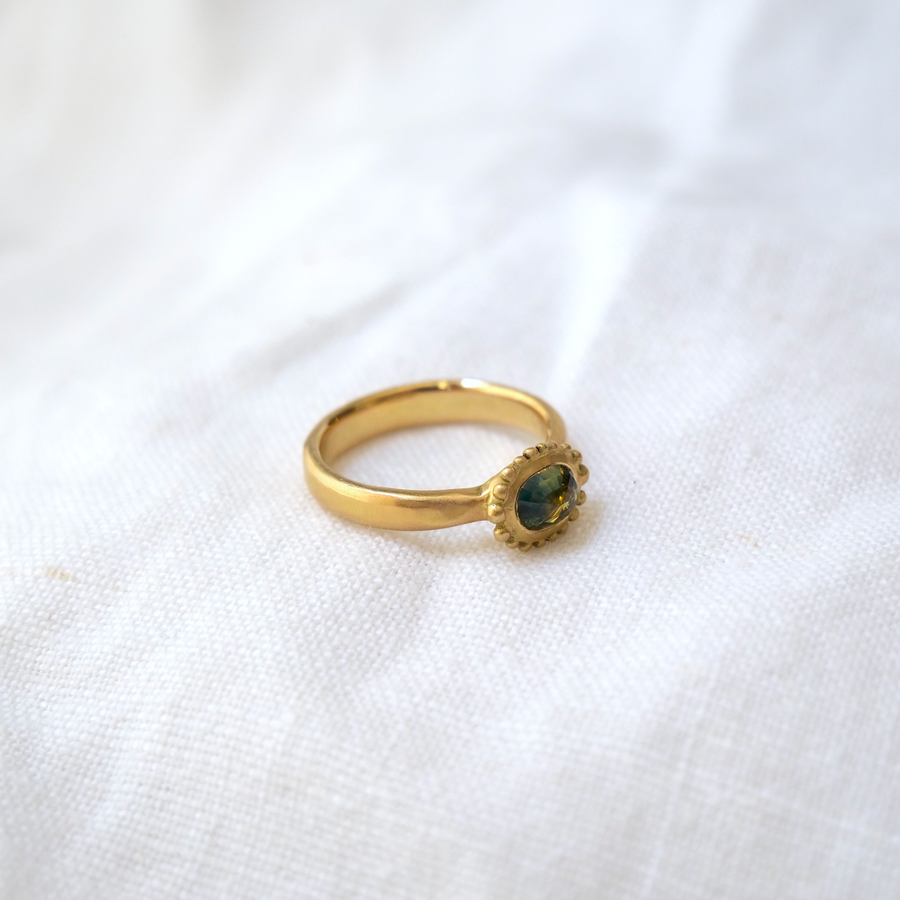 Olivia Green Sapphire Ring