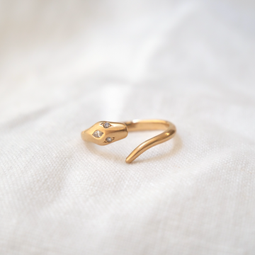 Open Ouroboros Marquise Diamond-MM Fine Rings-Marisa Mason
