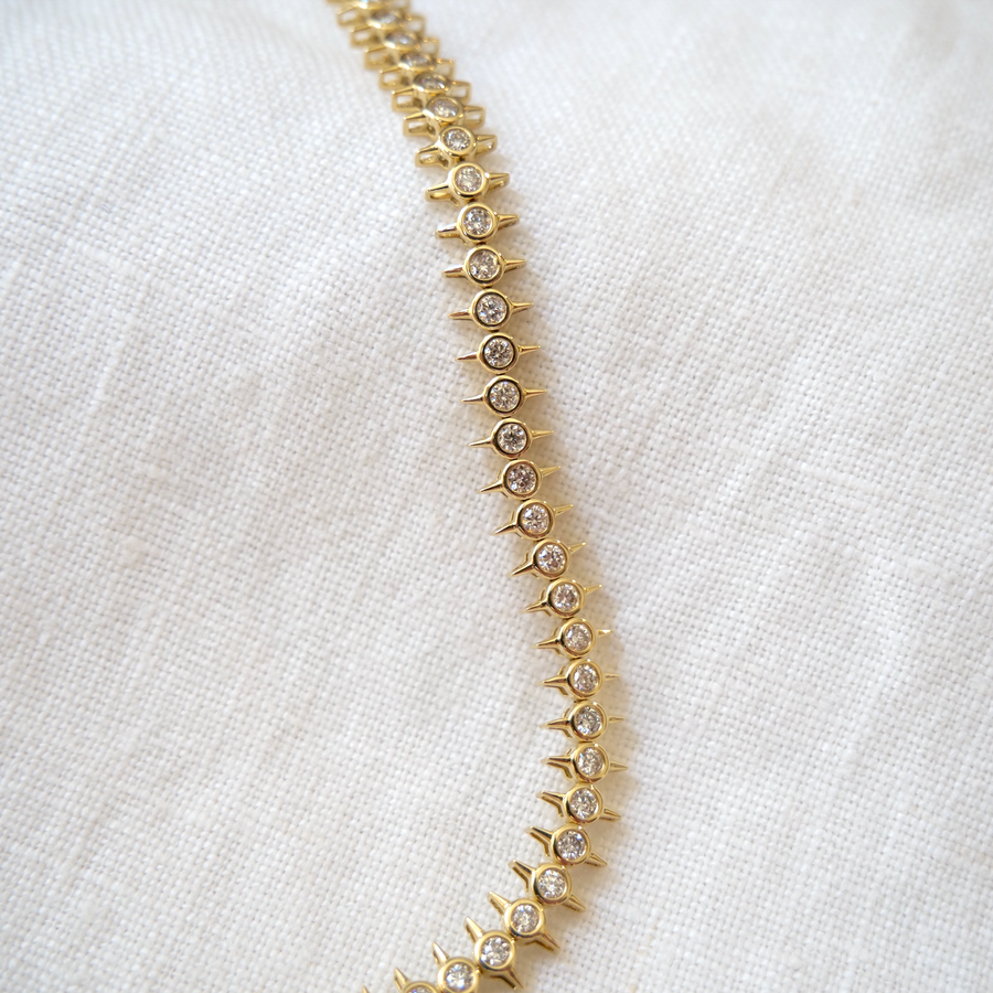 Diamond Vertebrae Tennis Bracelet-OD Fine Bracelets-Marisa Mason