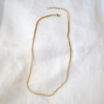 Diamond and Gold Tennis Necklace-OD Fine Necklaces-Marisa Mason