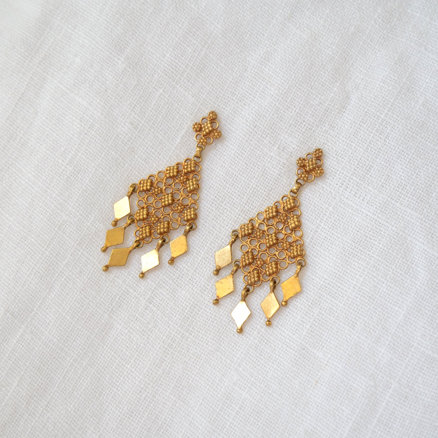 18k Chandelier Earrings