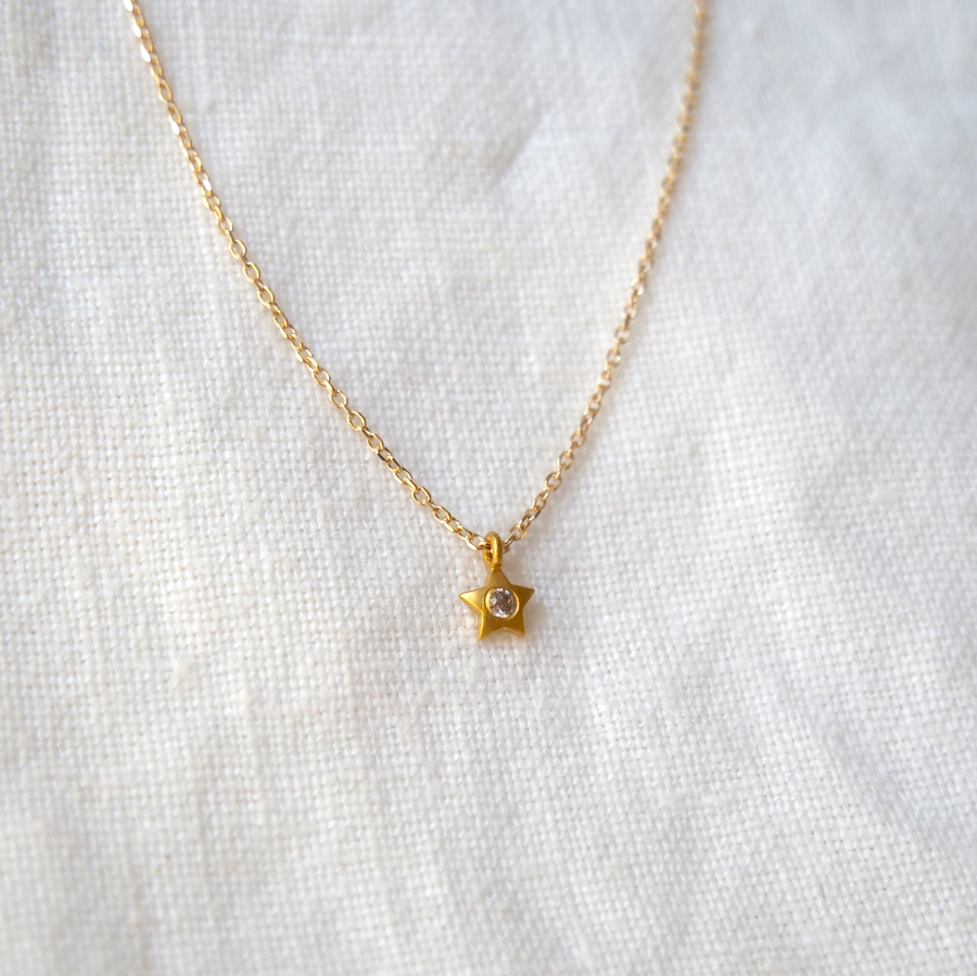 Petite Diamond Star Necklace