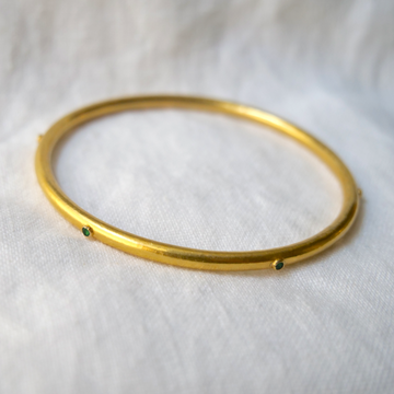 Emerald and Gold Bangle