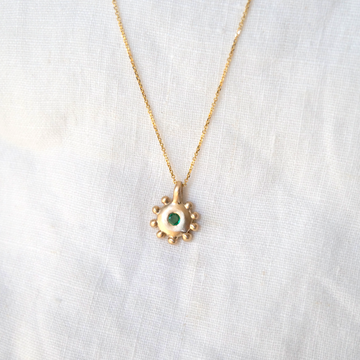 Lumia Emerald Necklace-MM Fine Necklaces-Marisa Mason