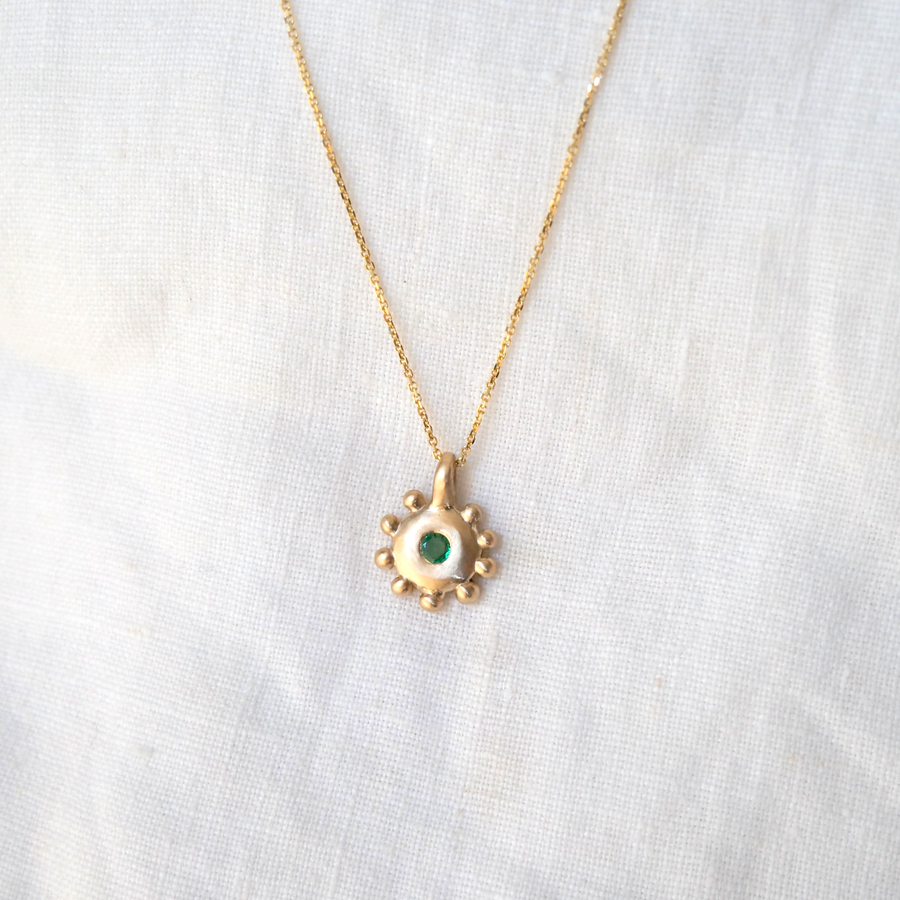 Lumia Emerald Necklace-MM Fine Necklaces-Marisa Mason