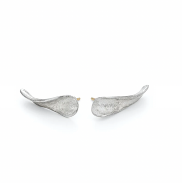 Frond Climber Silver Earrings-OD Fine Earrings-Marisa Mason