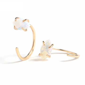 Opal Hug Earrings-OD Fine Earrings-Marisa Mason
