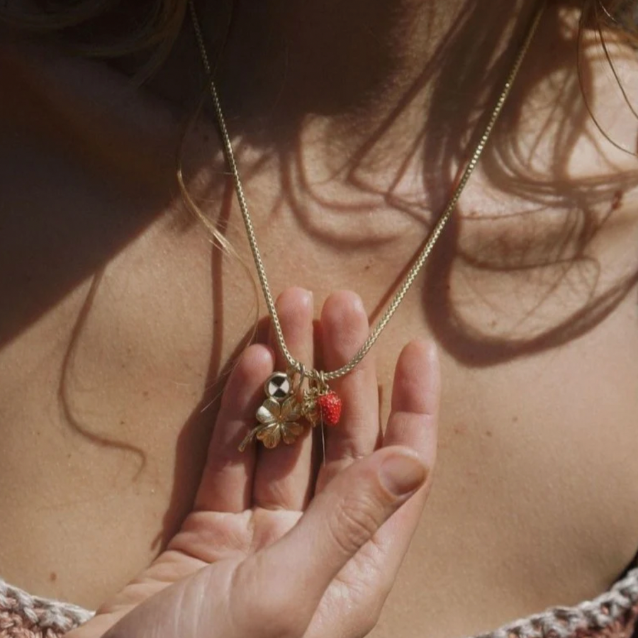 Wild Strawberry Charm-OD Fashion Necklaces-Marisa Mason