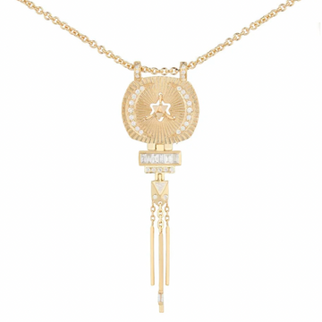 Celine Daoust necklace gold diamonds tassles marisa mason fine jewelry 14k gold