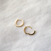 3 of 5: 10mm solid 14k huggier clickie hoops baguette diamonds Marisa Mason Jewelry