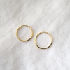 3 of 7: 14k gold clicker huggie hoop earrings Marisa Mason Jewelry  20mm