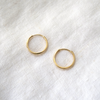 4 of 7: 14k gold clicker huggie hoop earrings Marisa Mason Jewelry 15mm