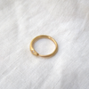 3 of 6: Gold band snake around finger ouroboros ring 18k gold white diamonds Marisa Mason Jewelry